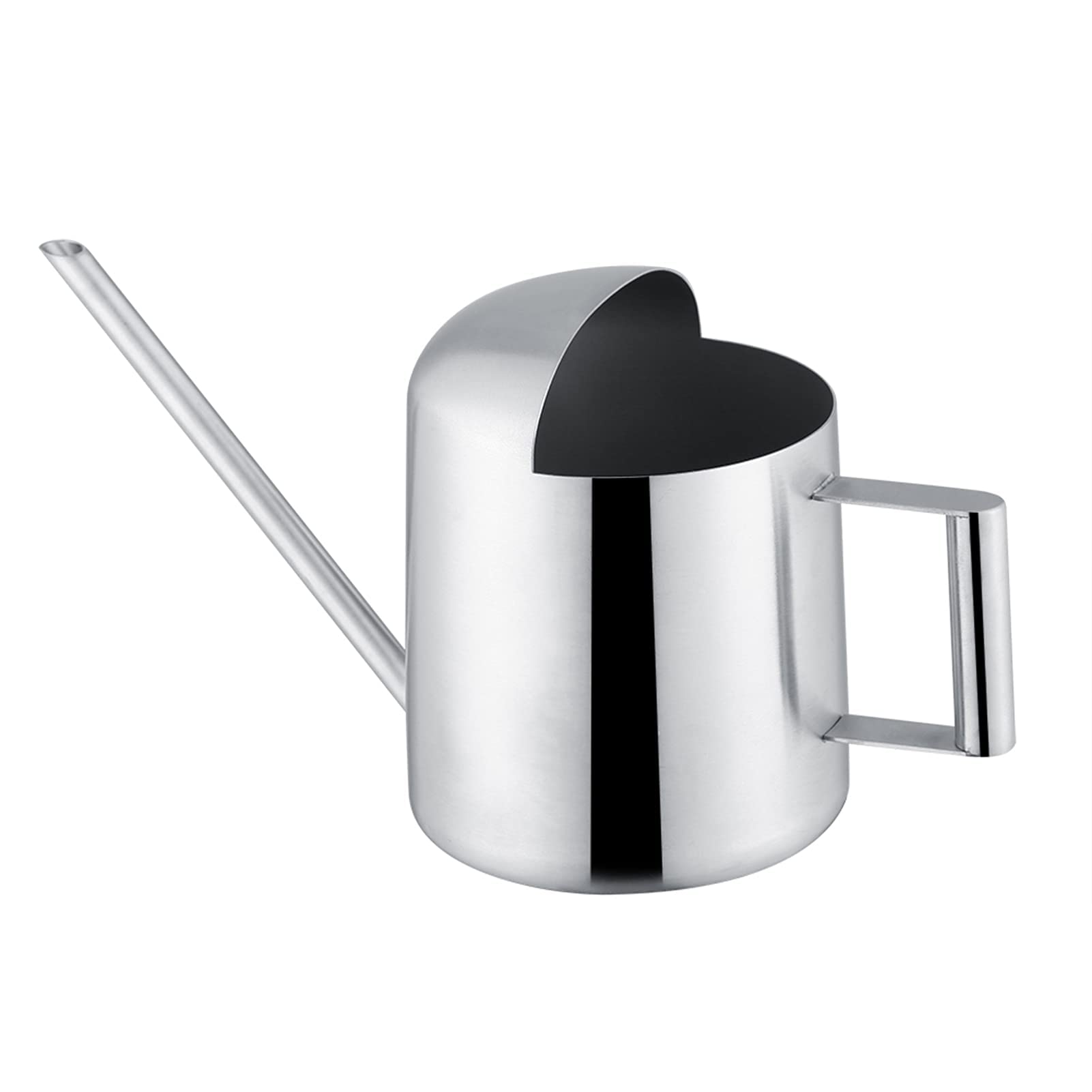Stainless Steel Watering Can Long Spout Modern Style 300ml for Home Garden Lawn Plants with Semi-Open Spout Design