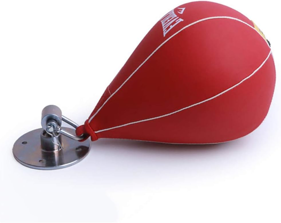 GYFHMY Punching Bags Speed Bag - Heavy Duty Leather Hanging Swivel Punch Ball - Pear Shaped Boxing Bag with Mounting Accessories, Ideal for Home, Gym Training