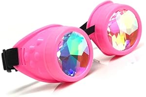 UMBRELLALABORATORY Crystal Rainbow Kaleidoscope Rave Glasses Steampunk Goggles outfits accessories