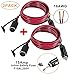 Pack of 2,12V Cigarette Lighter Extension Cord, 12 volt Lighter Extension Cord With LED Lights And Fuse Protection On Male Plugs