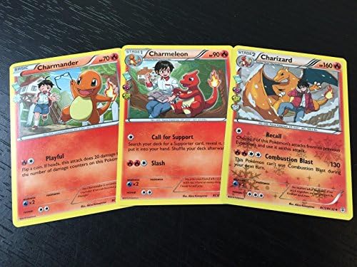 POKEMON TCG: CHARIZARD + CHARMANDER + CHARMELEON : 3-CARD EVOLUTION SET - RC5