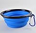 Pup-Up Collapsible Dog Bowl Travel Pets- Dog Pop Up Silicon Foldable Expandable Portable Travel Food Water Feeder Bowl with Carabiner Clip - Set of 2
