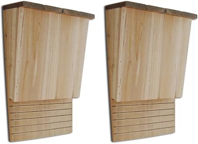 vidaXL Solid Wood Bat House Set - Wall-Mounted Wildlife Nest Boxes for Garden