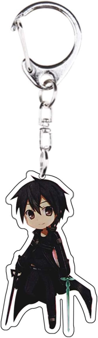 dfhdrtj Nice Anime Sword Art Online Acrylic Keychain Double-sided Transparent Pendant(None H11)