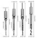 4Pcs Woodworker Square Hole Drill Bits Wood Mortising Chisel Set Mortise Chisel Bit Kits Woodworking Hole Saw Sets with Twist Drill DIY Mortising Chisel Power Tools