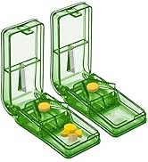 2PCS Pill Cutter - Design in The USA - Pill Cutters for Small or Large Pills - Safety Shield Mult...
