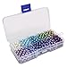 BEADNOVA Satin Pearls Beads for Crafts Tiny Loose Imitation Glass Pearls for Jewelry Making (6mm, 500pcs, Multi Color)