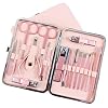 18Pcs Nail Clipper Set For Women with Case – Professional Manicure Pedicure Set – Stainless Steel Grooming Kit for Women…