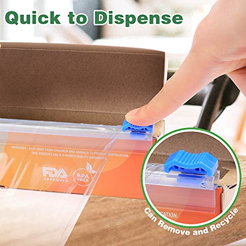 Compostable Cling Wrap with Slide Cutter 197 Square Foot Roll Saran