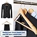 HKLIVE Natural Wooden Suit Hangers with Pants Bar Solid Wood Coat Hanger with 360 Degree Swivel Hook 20 Pack