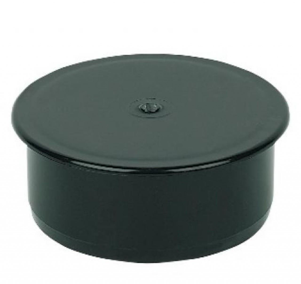 FLOPLAST 110mm Ring Seal Soil Socket Plug- Black - Pack of 2