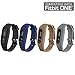 HWHMH Replacement Band/Replacement Clip Holder for Fitbit One (No Tracker) (Style A: Black&Navy&Coffee&Grey)