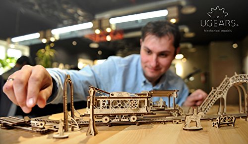 UGears Mechanical Town Series Tram Line mechanical wooden model KIT 3D puzzle Assembly