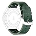 Gear S3 Classic / Frontier Watch Band, 22mm Accessories Women Men Vegetable Tan Genuine Leather Band Classic Riveted Watch strap with Stainless Steel Buckle For Samsung Galaxy Gear S3(Green)