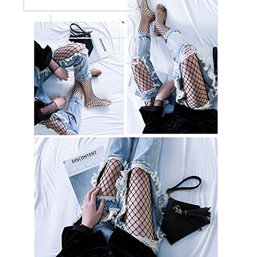 AONER 2 stuks / 3 stuks netpanty dames zwart mesh kousen vrouwen netkousen visnet panty sokken kous - Image 4