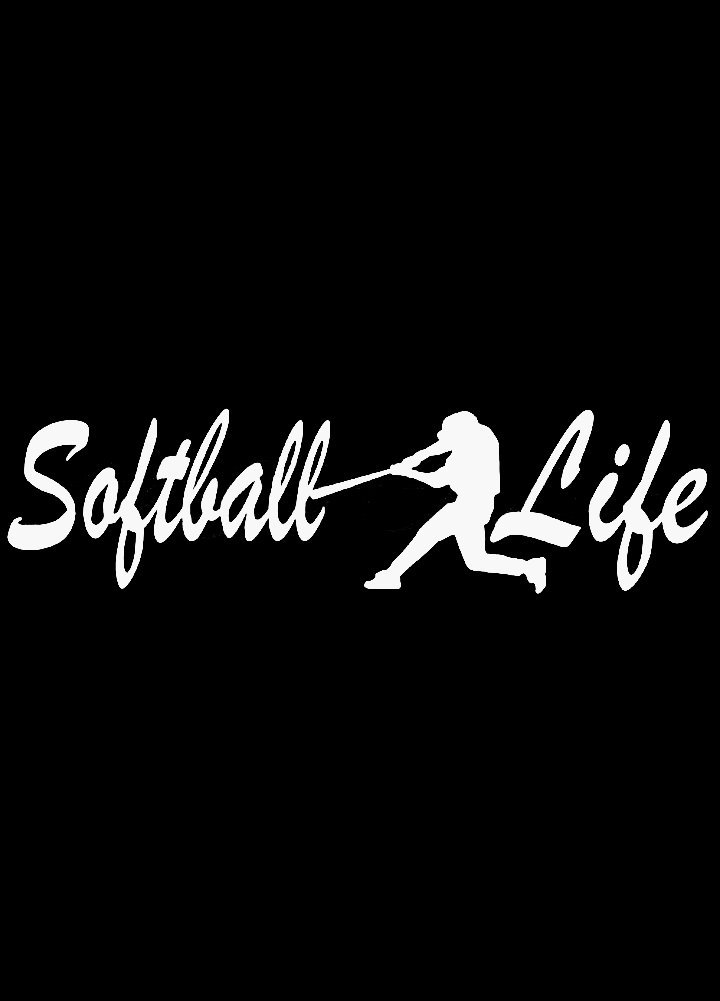 8" Softball Life custom made baseball sport decal sticker