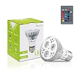 Lemonbest 10W PAR20 RGB LED Light Bulb Spotlight E27 Base 16 Colors Remote Control Stable/Flash/ Strobe Party Mode