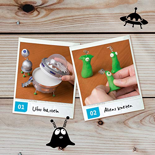 Kosmos 604127 - AllesKönnerKiste UFOs basteln. DIY-Bastelset für Mädchen und Jungen ab 8 Jahren Set für den… – Bild 6