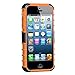 Armor Heavy Duty Rugged Dual Layer Hybrid Shockproof Case Protective Cover 5 5S (Orange)
