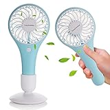 Battery Operated Portable Fans, Tonyhoney Pocket Small Hand Held Mini Personal Fans USB Handheld Fans for Outdoor Travel & Indoor Office Desk (Macaron Blue)