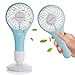 Battery Operated Portable Fans, Tonyhoney Pocket Small Hand Held Mini Personal Fans USB Handheld Fans for Outdoor Travel & Indoor Office Desk (Macaroon Blue)