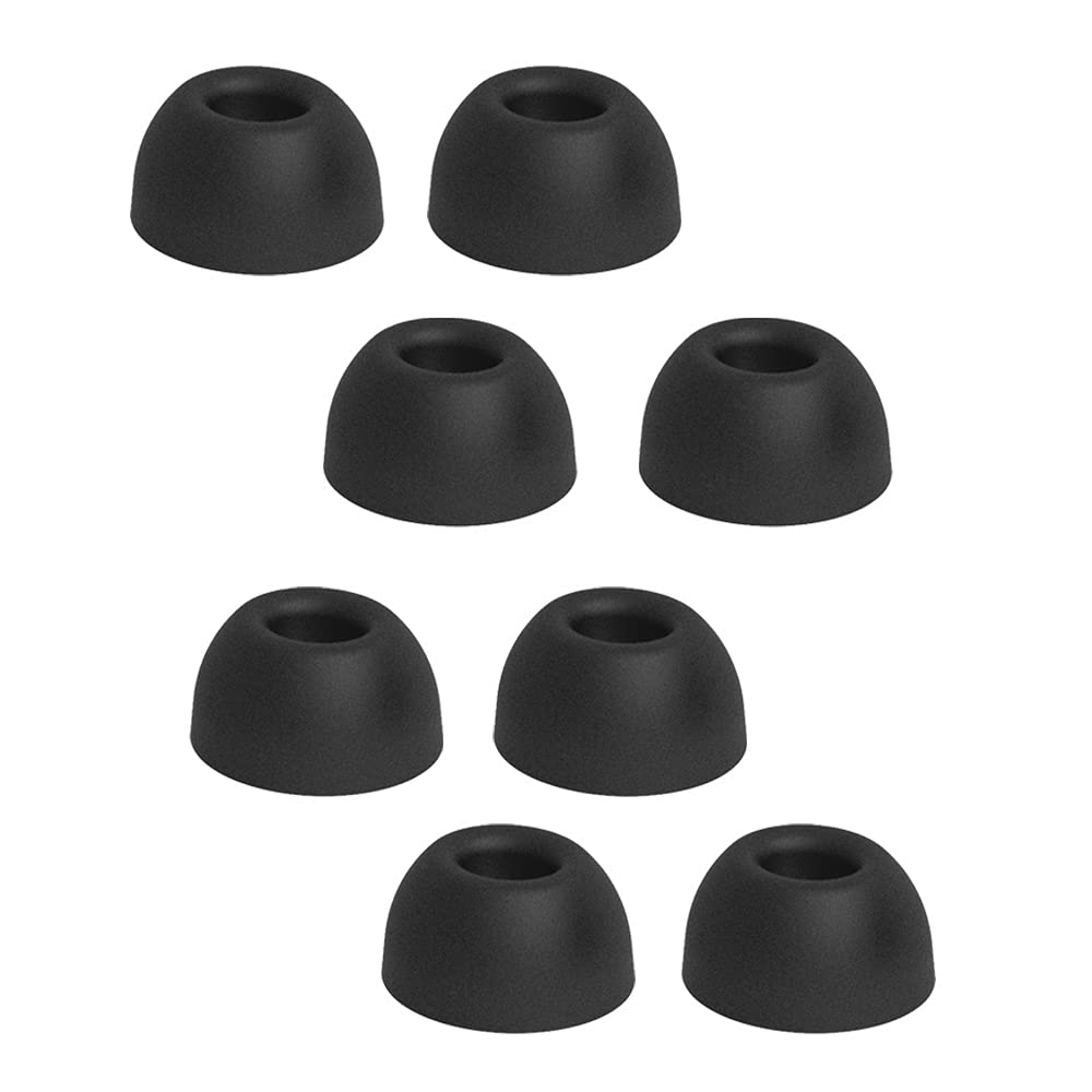 Replacement Ear Tips Compatible with Huawei Freebuds Pro Eartips, Ear Bud Earbuds Tip Cups Memory Foam Cushions Covers Earplugs for Huawei Freebuds Pro Earphones 4 Sizes 4 Pairs (Black, S)
