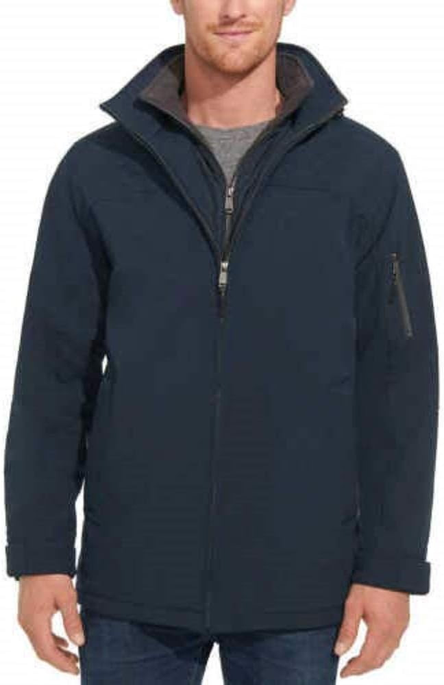 Ultra Tech Mens Jacket Winter Coat for Men Winter Coat Rain Jacket for Men with Fleece Bib and Removable Hood