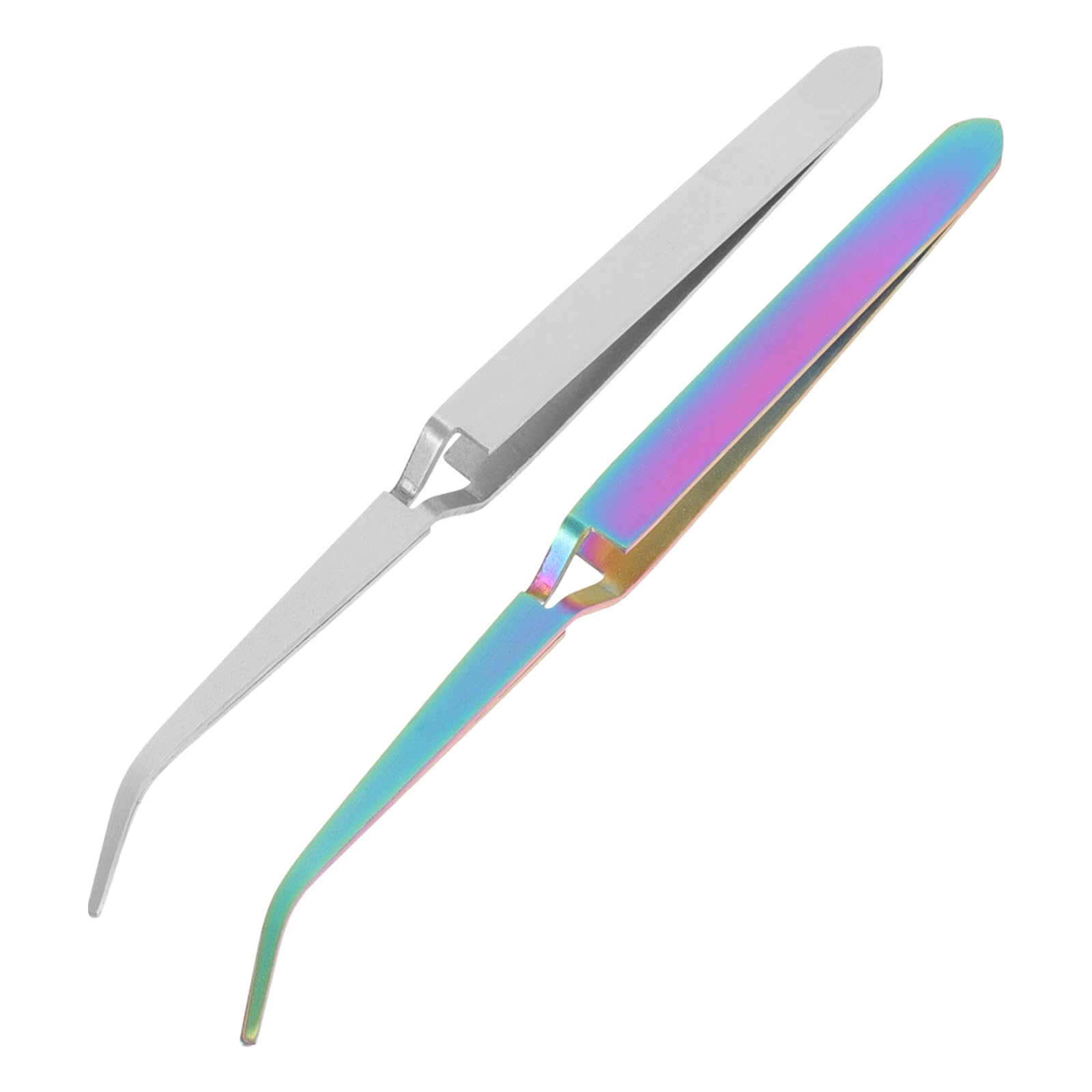 FOMIYES 2Pcs Nail Shaping Tweezers Pinch Nail Tool Stainless Steel for Acrylic UV Gel Tips C Curve Pinchers Sculpture Clip