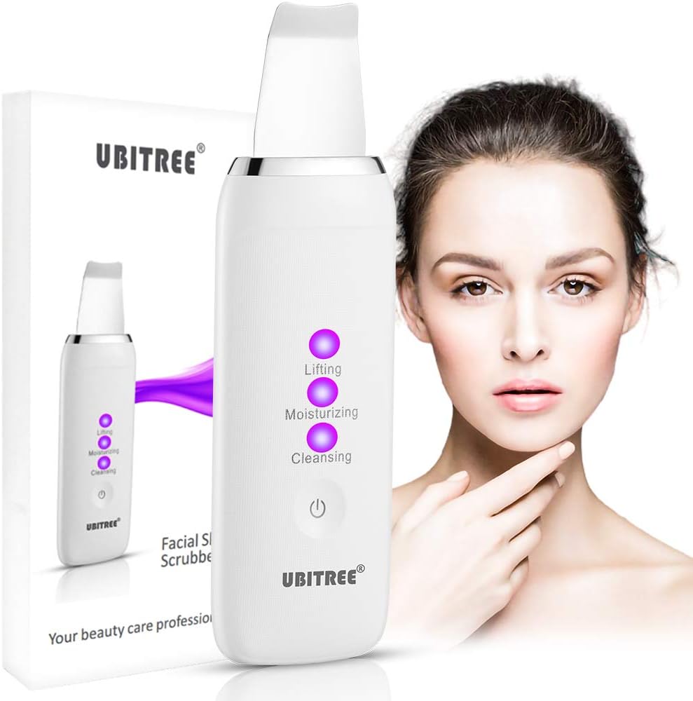Facial Skin Scrubber, Ubitree Ultrasonic Face Skin Spatula Exfoliator