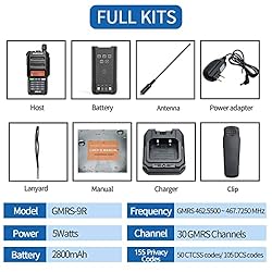 GMRS Radio Baofeng GMRS-9R IP67 Waterproof Walkie