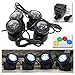 Jebao 4 LED Super Bright Outdoor Underwater Pond Fountain Spot Light Kits 4 Color Lens