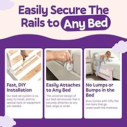 ComfyBumpy 59 inch Extra Long Bed Rail for Toddlers
