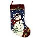 glitzhome Hooked Christmas Stocking, 19