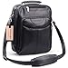 Jack&Chris Mens PU Leather Crossbody Single-Shoulder Briefcase Messenger Handbag (Black 019)