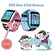 GPS Waterproof Kids Smart Watch for Students, Girls Boys Touch Screen Smartwatch with GPS/LBS Tracker Voice Chat One-Key SOS Help Anti-Lost Calling Phone Watches (S16 Blue)