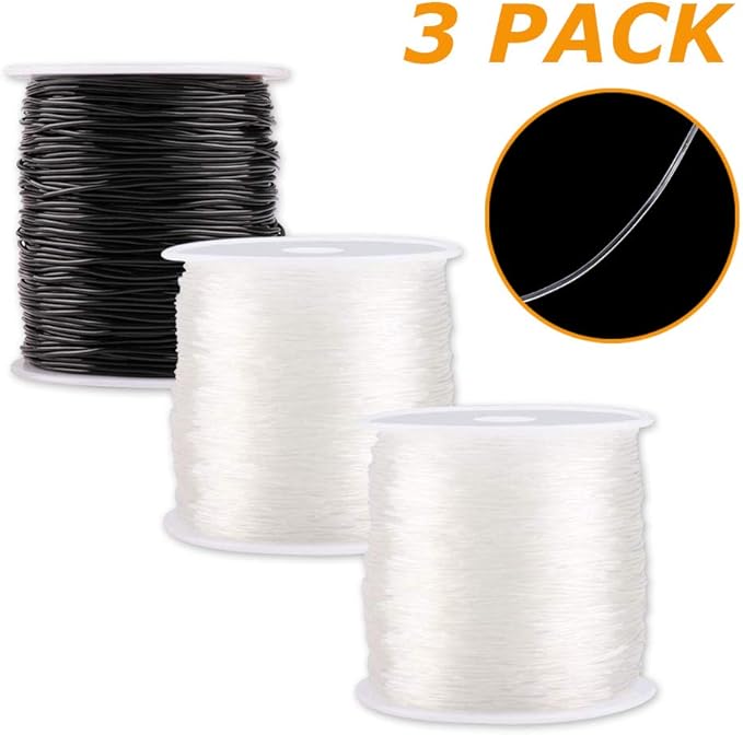 0.8mm Clear Elastic Bracelet String Stretch Thread Beading Cord for