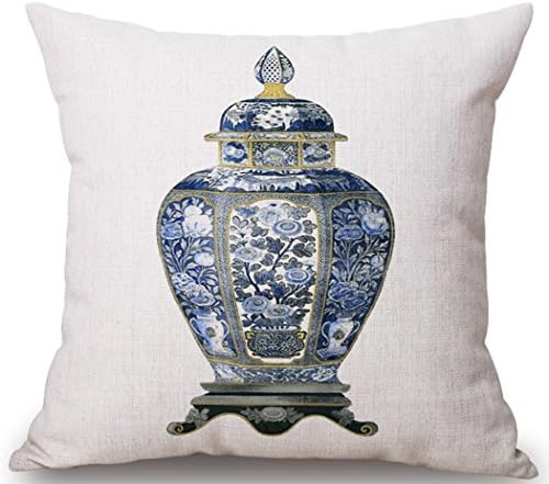 Beautiful Peacock Tail Square Cotton Blend Linen Throw Pillow Case Decor Cushion Covers 18 x 18''