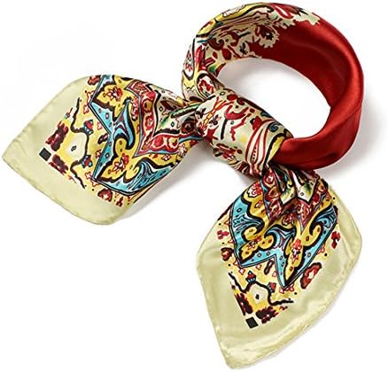 DGFA INC 2016 NEW 23.4" Designer Small Square Women's Hair Silk Like Scarf 23.4 x 23.4