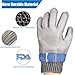 Schwer Cut Resistant Gloves-Stainless Steel Wire Metal Mesh Butcher Safety Work Glove for Meat Cutting, fishing(Large, 2 pcs)