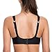 SYROKAN Women's High Impact Underwire Full Support Padded Mesh Active Sports Bra Black 42DD