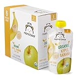 Amazon Brand - Mama Bear Organic Baby Food, Stage 2, Apple Banana, 4 Ounce Pouch (Pack of 12)