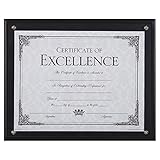 DAX Award Plaque, Wood/Acrylic Frame, Fits Up To 8.5 x 11 Inches, Black (N15908NT)