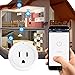 Smart Plug Wifi Outlet Compatible With Alexa,Echo and Google Home,Foreet Round Mini Smart Socket Plug,Remote Control Timing Function On/Off Switch for Appliances,10A,White