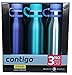 Contigo ThermaLock Insulated Stainless Steel Sports Water Bottle | Leak Proof | 20 ounces | 3-Pack | (Grapevine, Scuba, Stainless Steel)