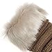 DZT1968 1PCWomen Winter Faux Rabbit Fur Wrist Fingerless Gloves Mittens (Khaki)
