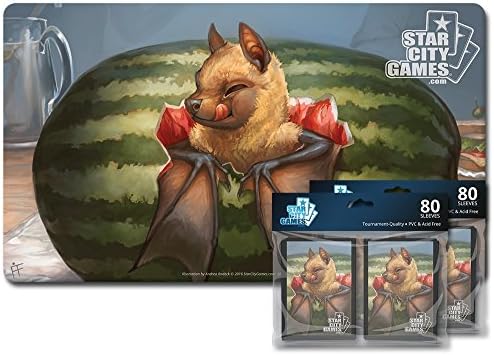 StarCityGames Creature Collection Player Bundle - Fruit Bat (One Playmat &amp; Two 80 ct. Packs of Sleeves)