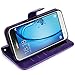 LK J3 Case, Express Prime Case, Amp Prime Case, Luxury PU Leather Wallet Case Flip Cover with Card Slots & Stand For Samsung Galaxy J3/Express Prime/Amp Prime, PURPLE