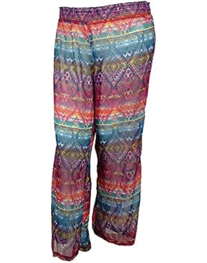 Jessica Simpson Women's Printed Desing Pants Cover ups