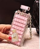 Sasa(TM) iPhone 7 plus Case ,Fashion Bonzer Bling Diamond Crystal Perfume Bottle Chain Handbag Case Cover for iPhone 7 plus (5.5inch) (Pink)