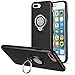 ICONFLANG iPhone 8 Plus Case, iPhone 7 Plus Case, 360 Degree Rotating Ring Kickstand Case Shockproof Impact Protection [Support Magnetic Car Mount Case] for iPhone 8 Plus / 7 Plus (2018) - Black.